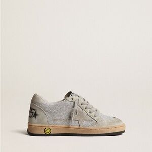 Golden Goose Glittery Gray Kids Sneakers